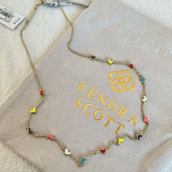•••SOLD•••NWT Kendra Scott Haven Heart Gold Strand Necklace in Multi Mix - Picture 6 of 11